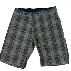 Subculture men’s hybrid shorts size 30 gray black plaid active shorts